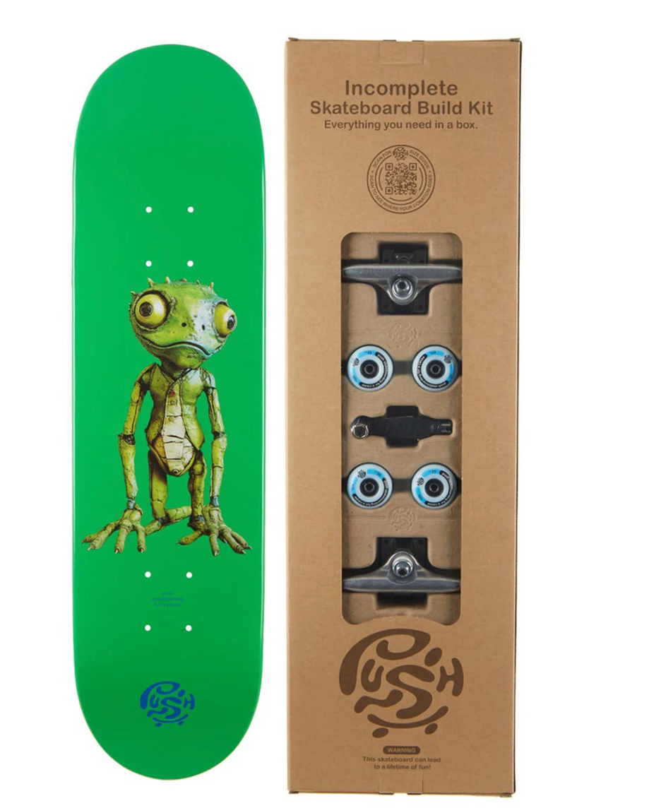 Push Incomplete Skateboard Build Kit Lizard Guy 7.5