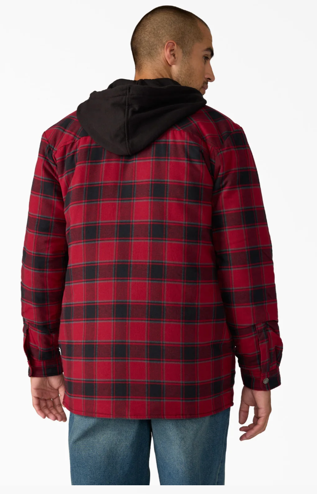 Dickies Water Repellent Flannel Hooded Shirt Jacket