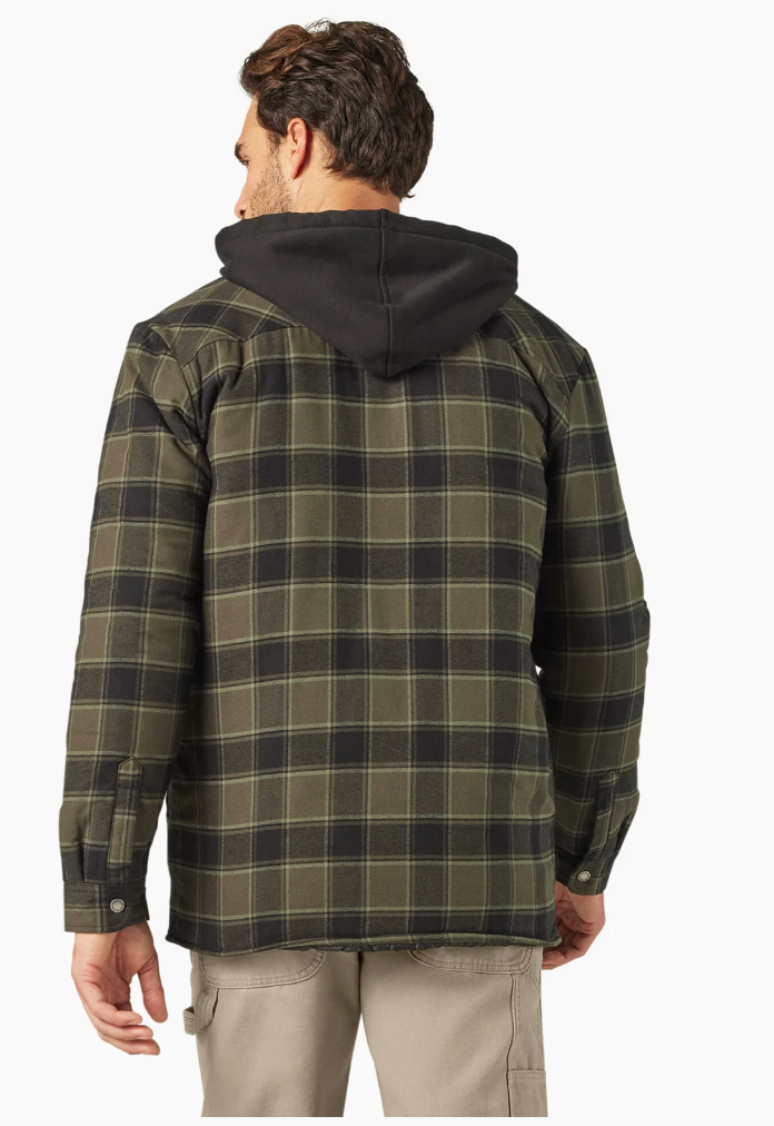 Dickies Water Repellent Flannel Hooded Shirt Jacket