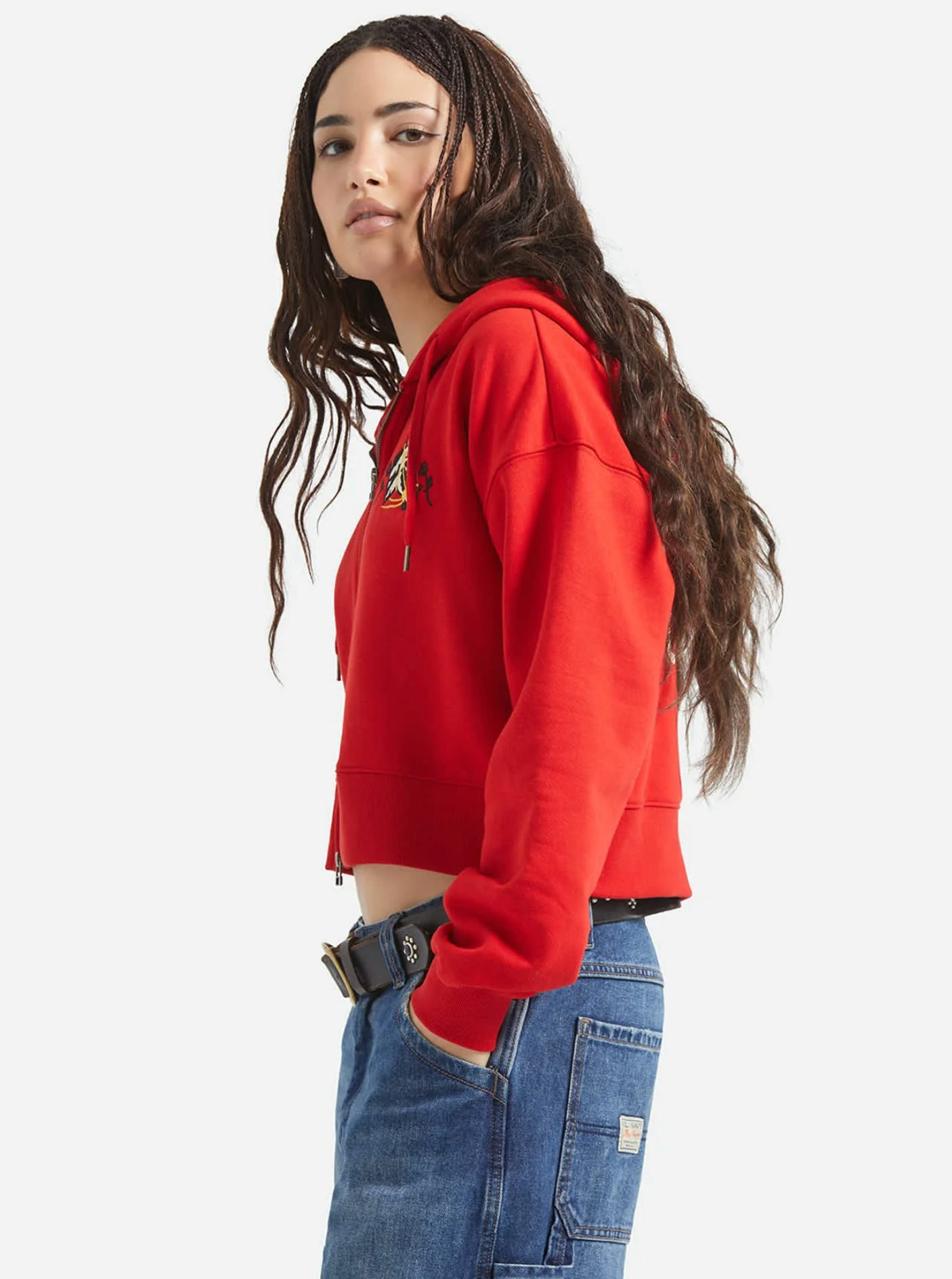 Brixton Trophy Horse Cropped Zip Hood