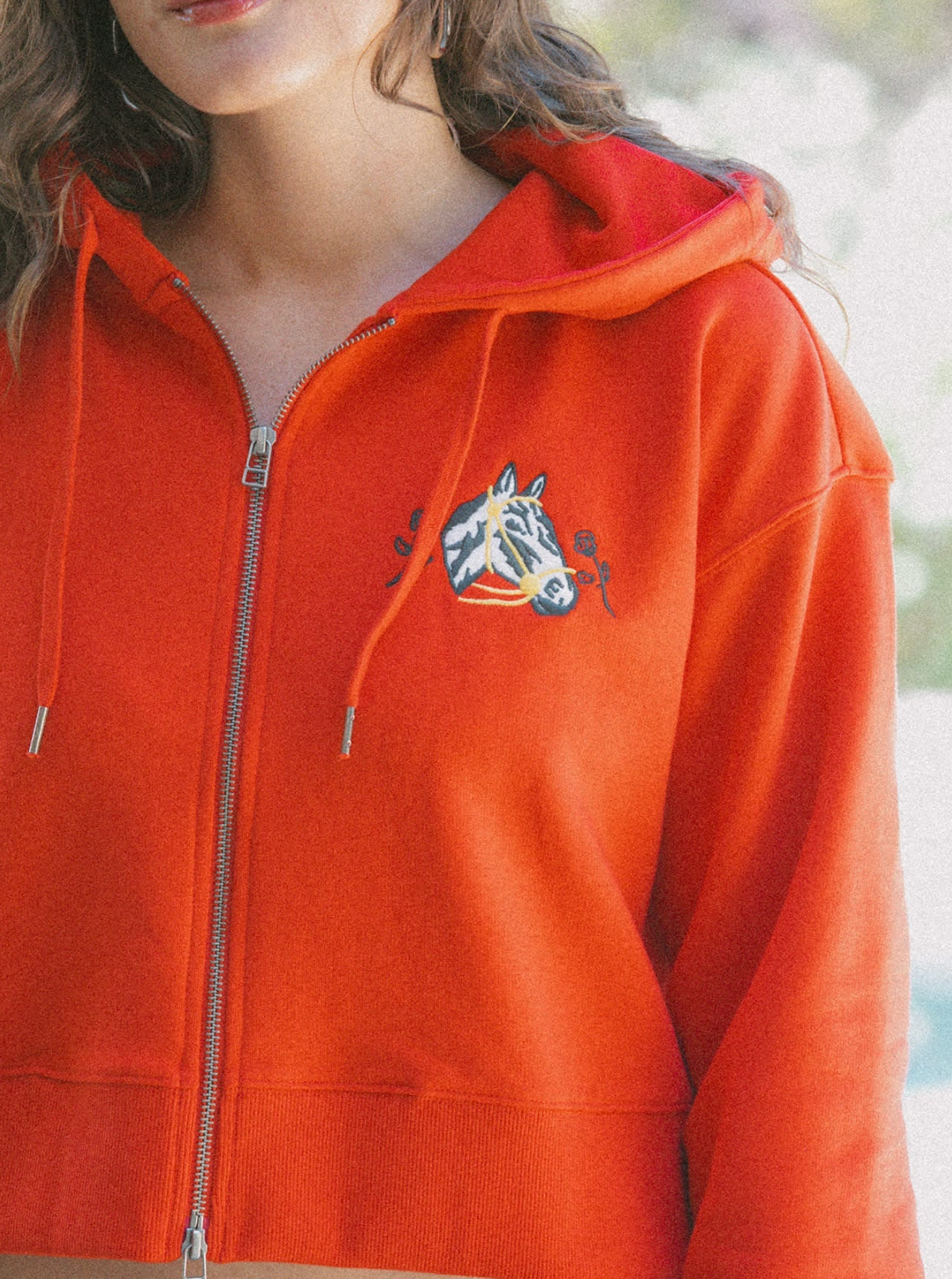 Brixton Trophy Horse Cropped Zip Hood