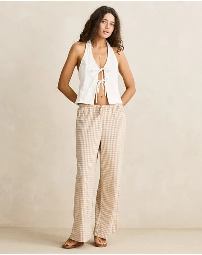 Rhythm Louise Tie Front Halter Top